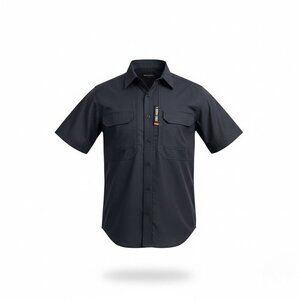 5.11 Mens Charcoal Polyester Cotton Tactical Button-Up Shirt Size S